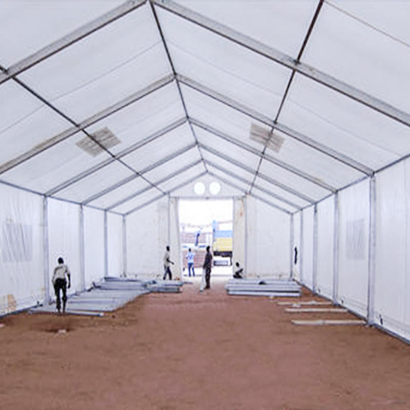 IFRC/ICRC/WFP/IOM Standard Fire-Retardant UV resistens 10x24m Tabernaculum Mobile Repono Unitates (MSU)