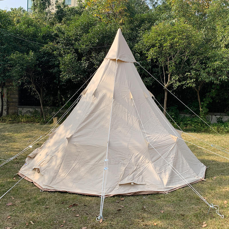 4 Meter Single Pole Tipi Family Camping Canvas Tentorium