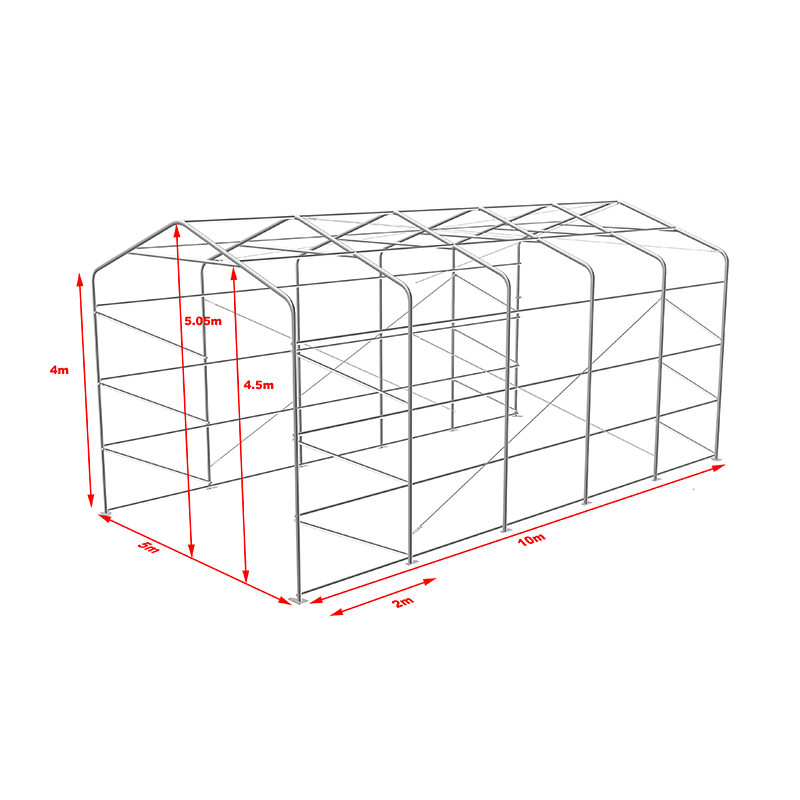 5X10 4m Sideheight Outdoor CELLA PRAECLUSIO tentorium Flexibile Large Garage
