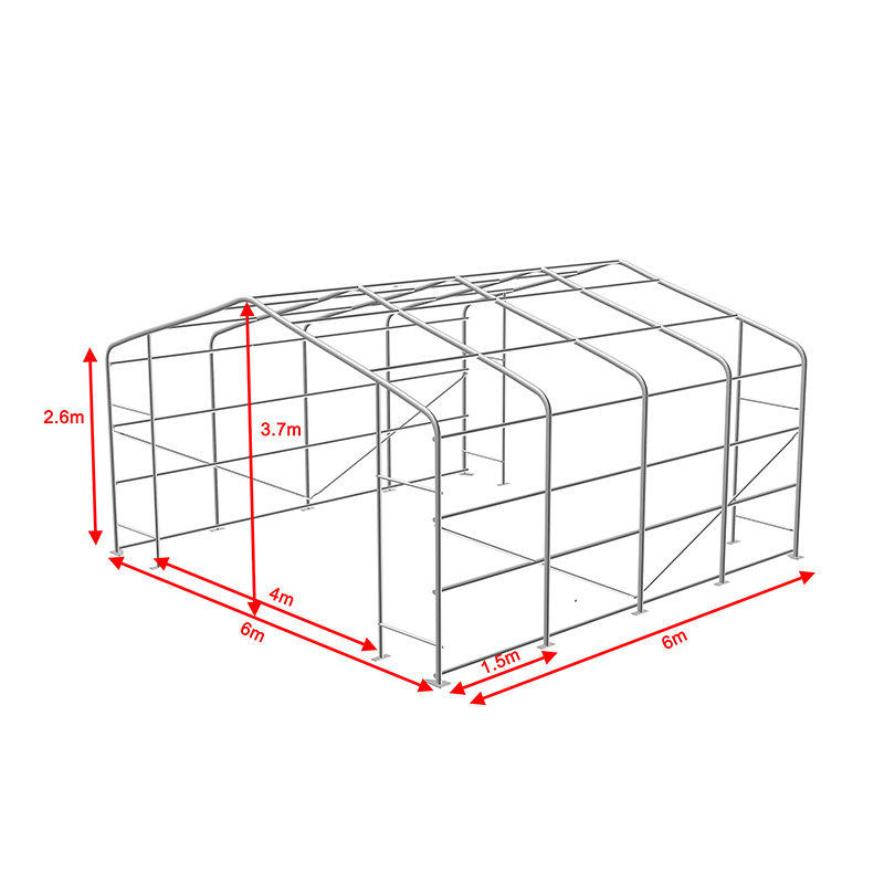 6x6 2.6m Sideheight Plene Galvanized Steel Frame Temporary Warehouse tent Hall