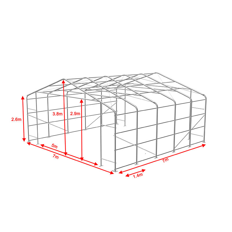7x7 2.6m Sideheight Industrial & Commercial Warehouse Shade Tentorium Portable Tentorium Hall