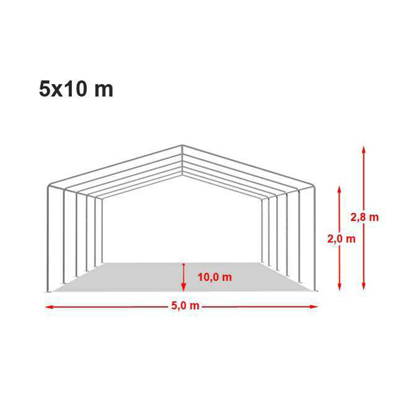 Oeconomica 5x10m PVC Party White Marquee