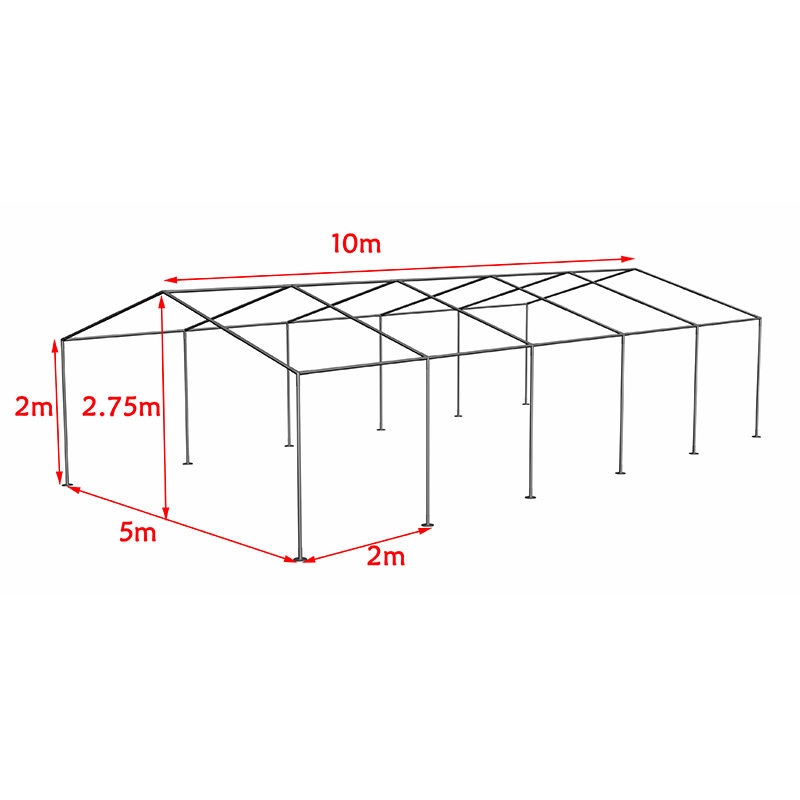 Oeconomica 5x10m PVC Party White Marquee