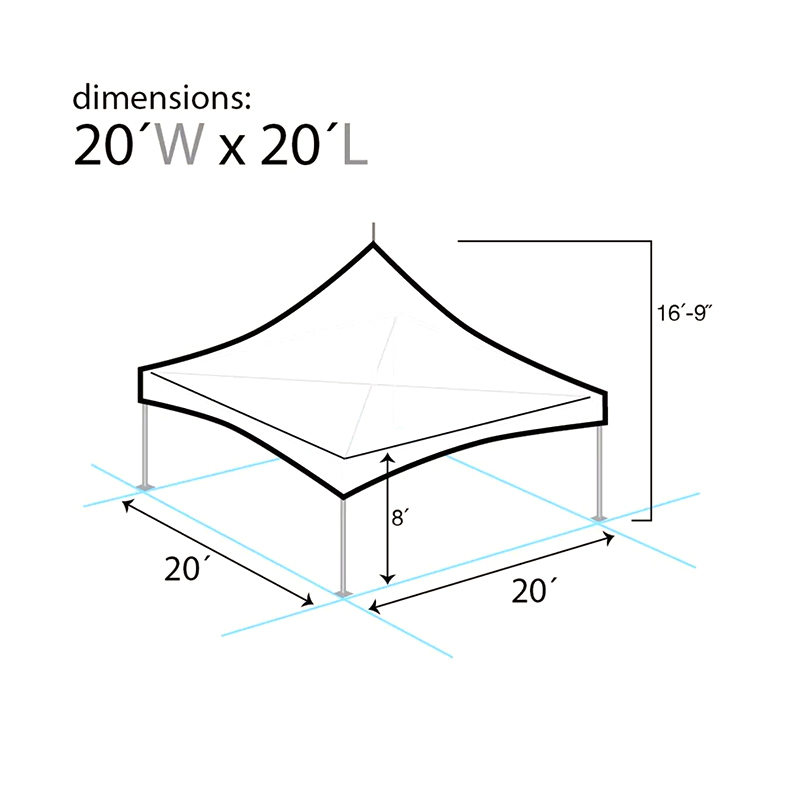 (6x6m) Aluminium Pinnaculum 20x20