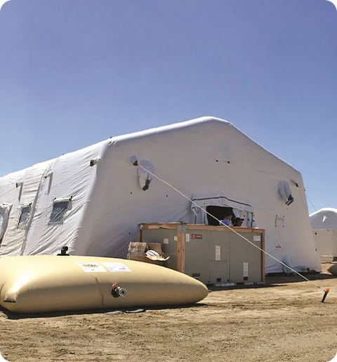 Tentorium inflatabile